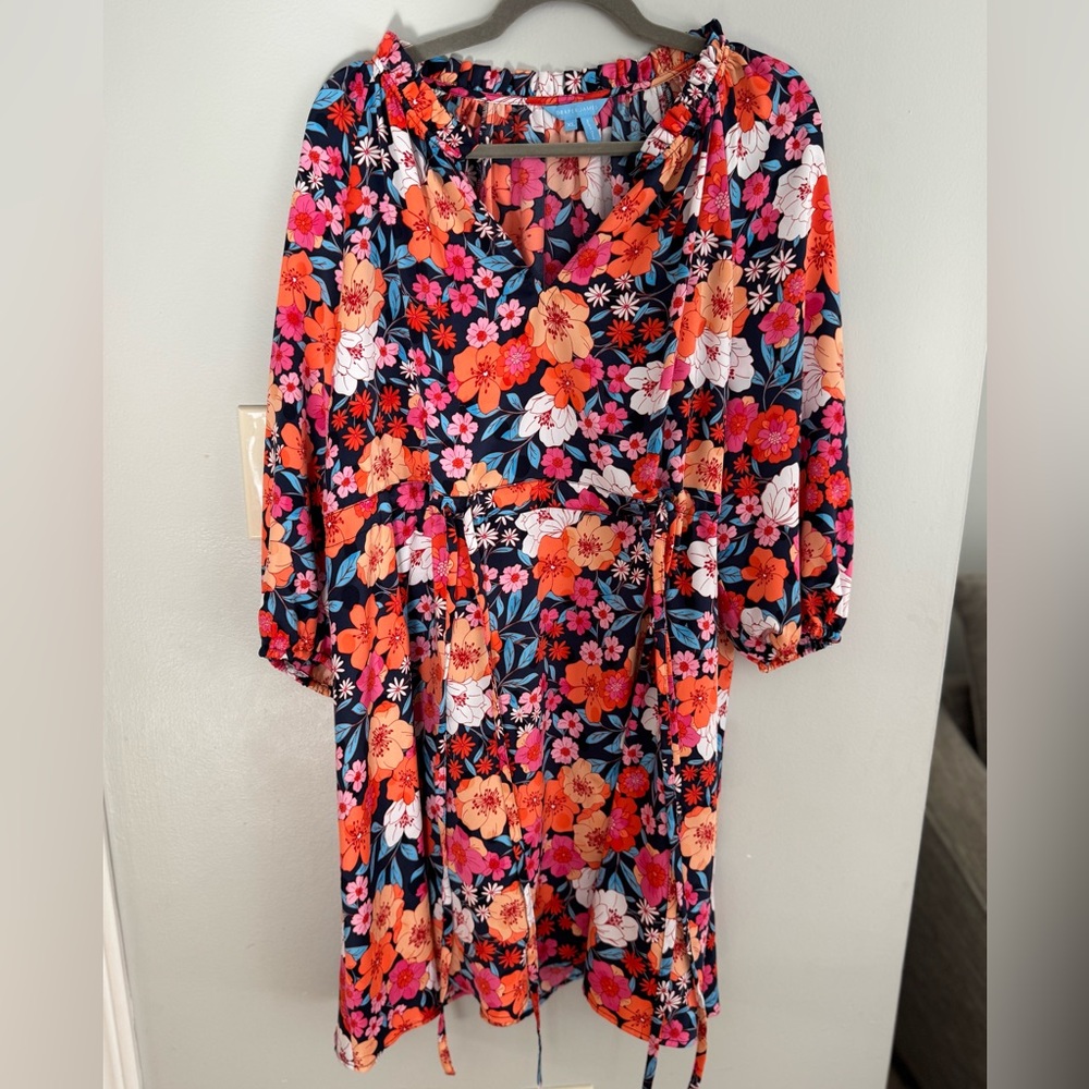 Draper James Multicolor Floral Long Sleeve Dress